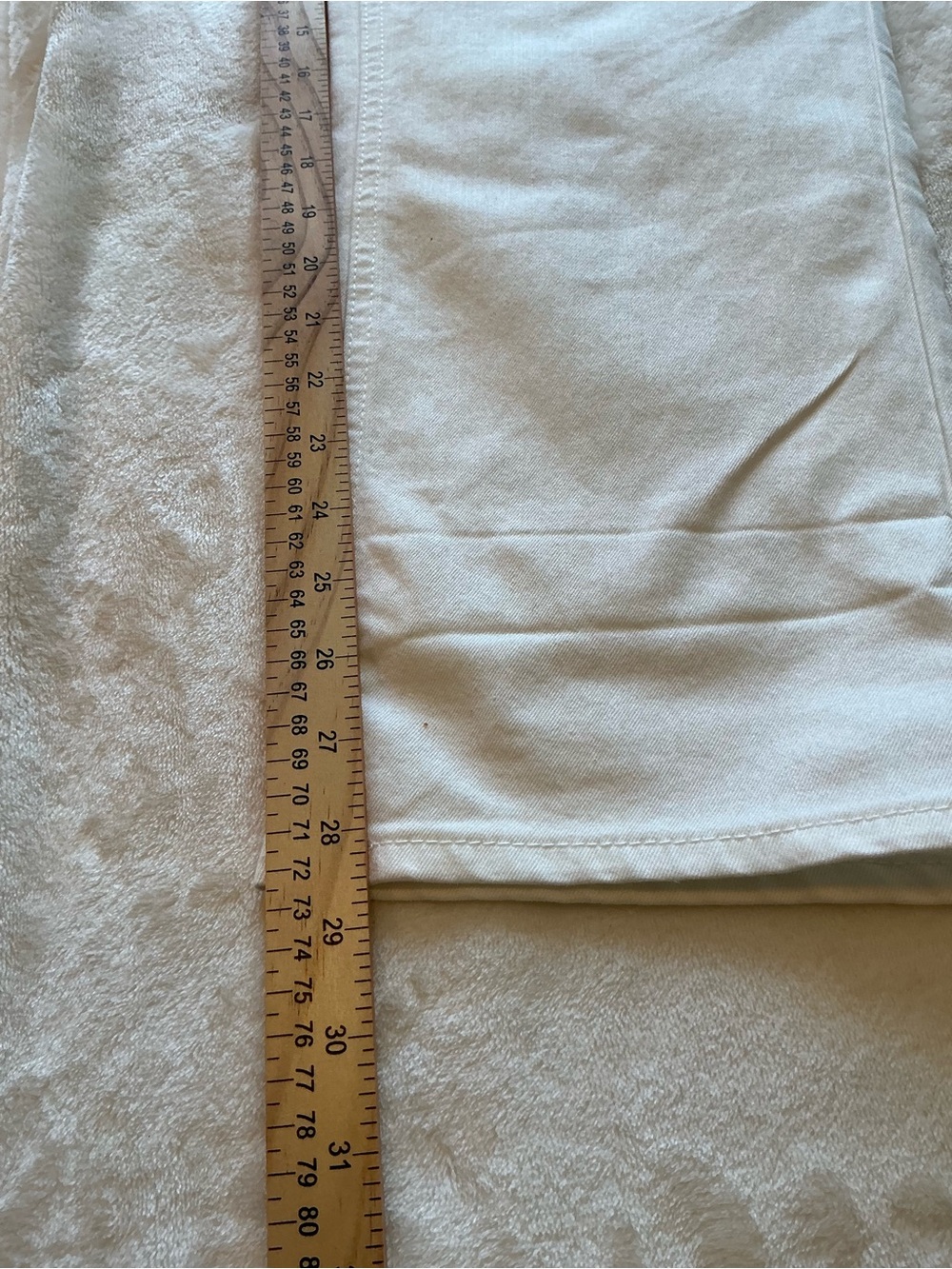 Frye High Rise Ivory Cropped Cuffed Jeans Size 14/32 NWT - Picture 5 of 14